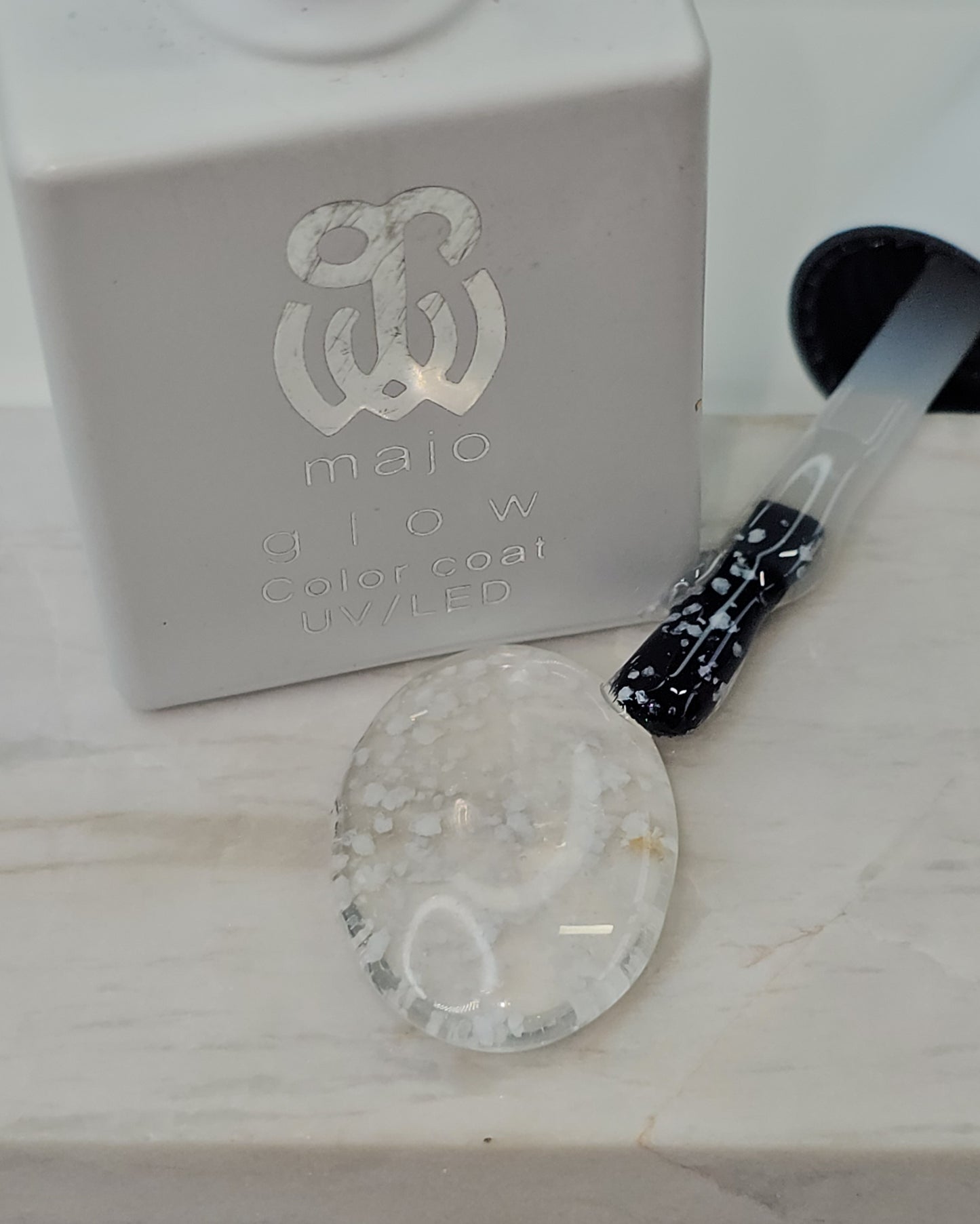NO WIPE TOP GEL WITH FLAKES | FINISH GEL WITH DECORATION