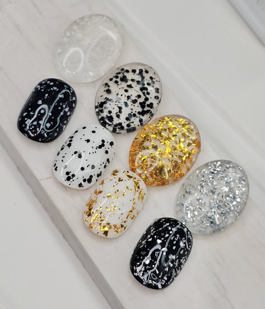 NO WIPE TOP GEL WITH FLAKES | FINISH GEL WITH DECORATION