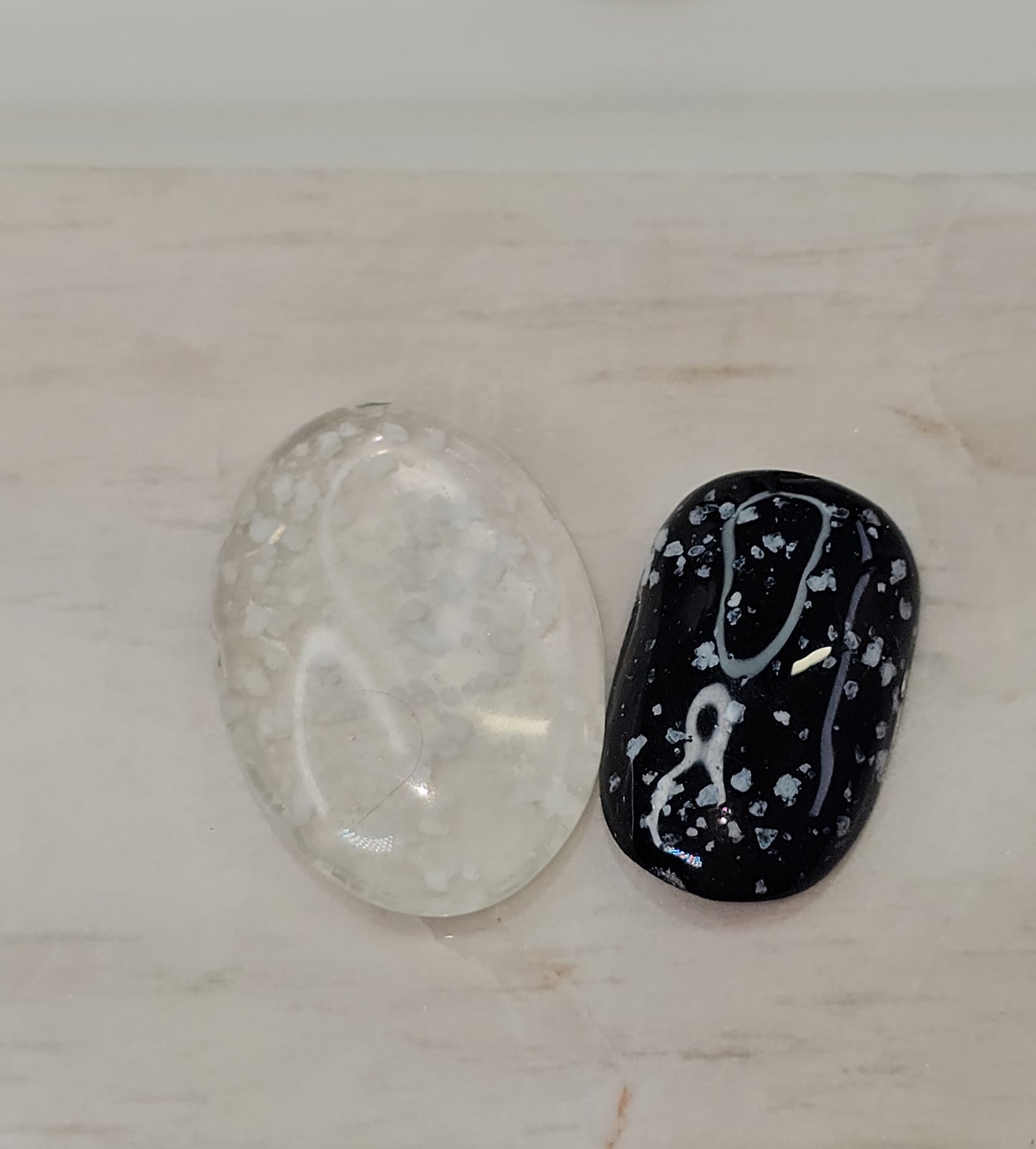 NO WIPE TOP GEL WITH FLAKES | FINISH GEL WITH DECORATION
