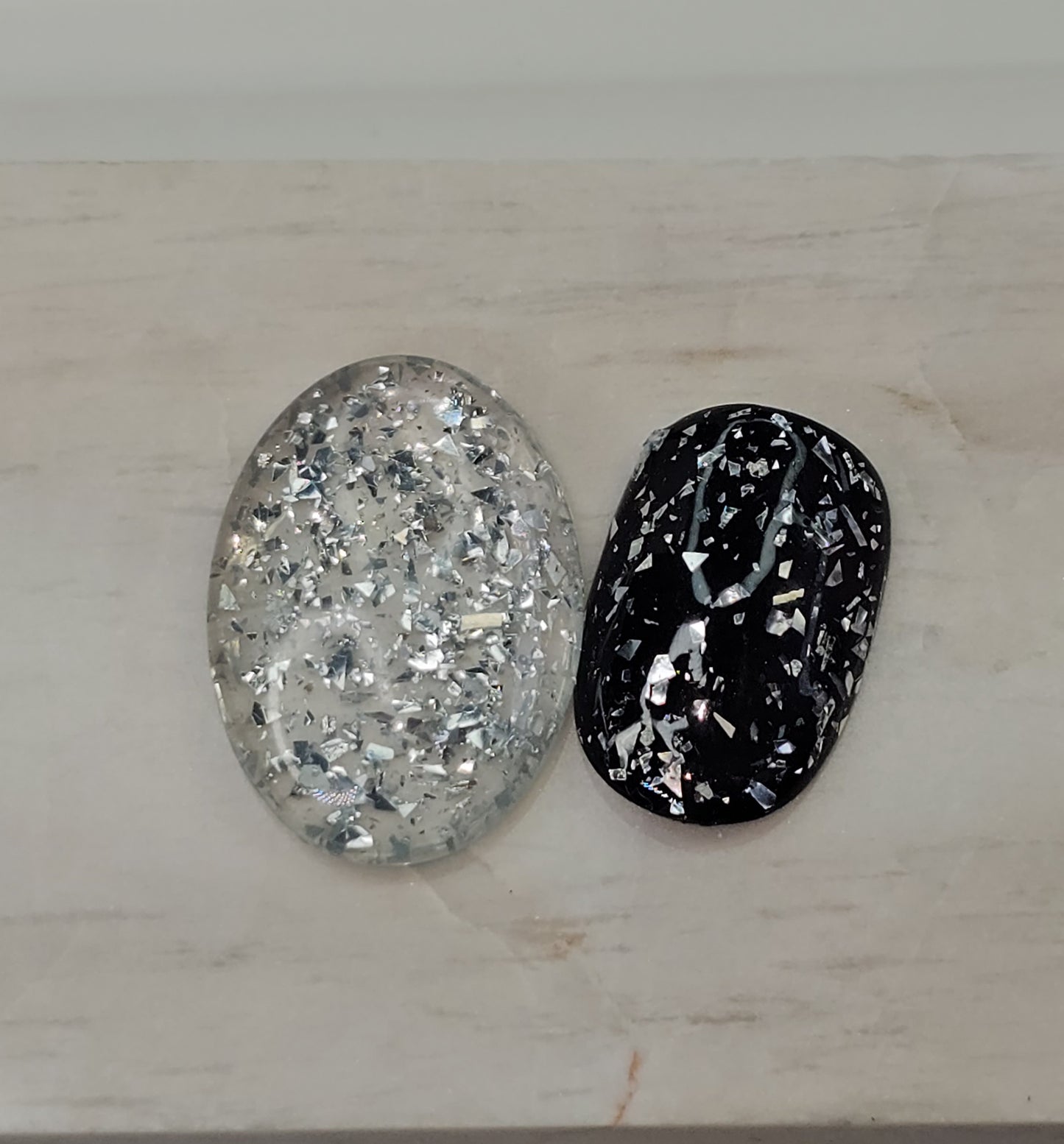 NO WIPE TOP GEL WITH FLAKES | FINISH GEL WITH DECORATION